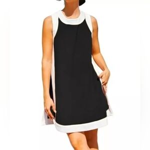 Casual Color Block Crewneck Short Sleeve Pullover Tunic Tops Size M